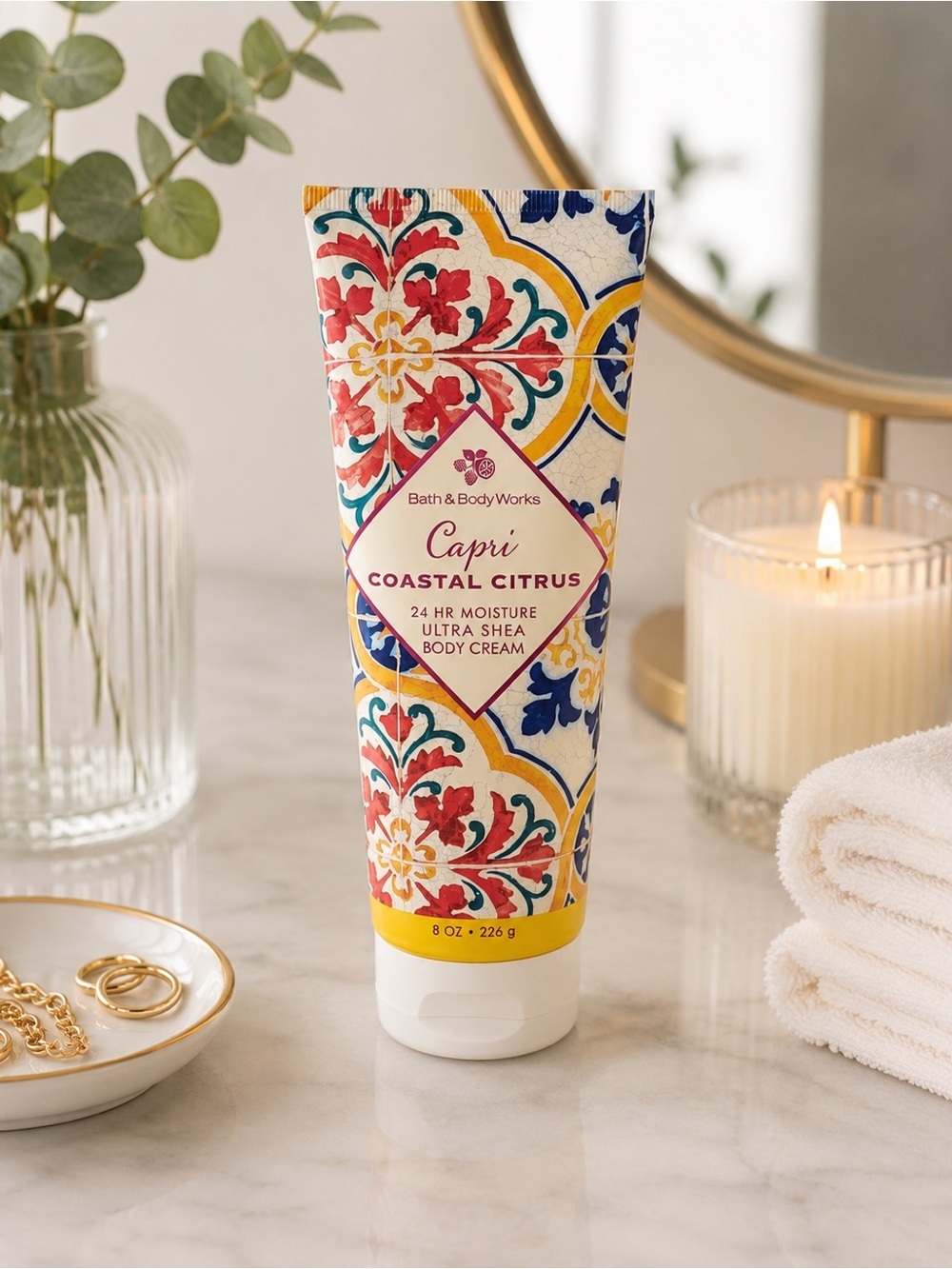 Bath & Body Works Capri Coastal Citrus Ultra Shea Body Cream 8 Oz New